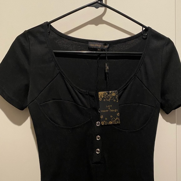 XS NWT black romper - Picture 5 of 7